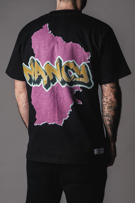 Pink London Print T-Shirt - Black