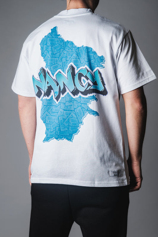 Blue London Print T-Shirt - White