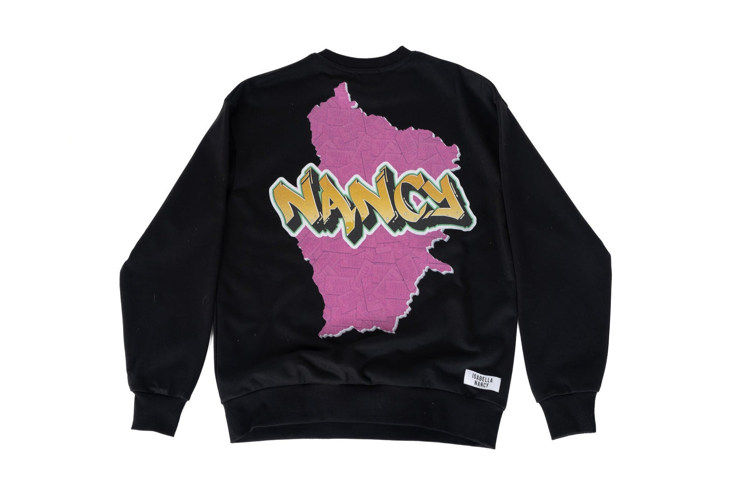 Pink London Print Sweatshirt - Black